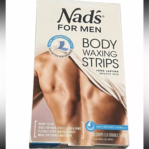 NADS  Mens Body Wax Strips for Course Male Hair - Picture 2 of 5